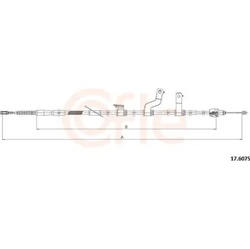 Brzdový systém Tažné lanko, parkovací brzda COFLE 92.17.6075