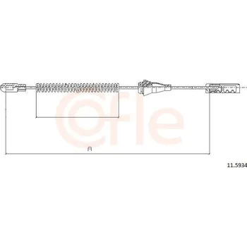 Lanko parkovací brzdy Tažné lanko, parkovací brzda COFLE 11.5934