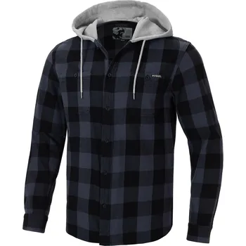 Pánská košile PitBull West Coast WOODSON šedočerná XXXL