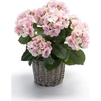 umělá květina Umělá květina Hortenzie růžová v květináči, 45cm