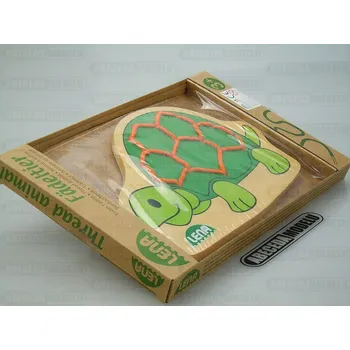 Dřevěná hračka Dřevěný provlékací obrázek Želva