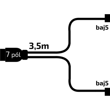 Přívěs k motorovému vozidlu Kabeláž 3,5 m/7-pól. zástrčka, bez předních vývodů, baj5, VAPP (Jokon komp.)