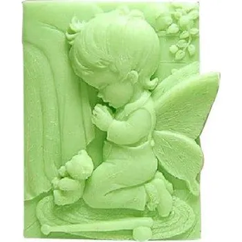 Silikonová forma - mýdlo andílek chlapeček 95 x 80 x 30 mm