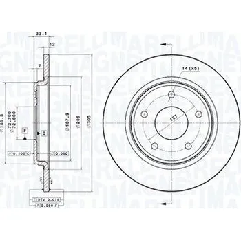 Brzdový kotouč Brzdový kotouč MAGNETI MARELLI 360406115001
