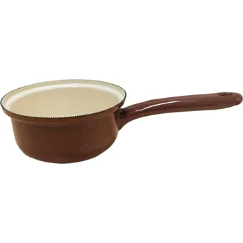 Hrnec METALAC Rendlík BERYL 16 cm 1,4 l, hnědý, smalt