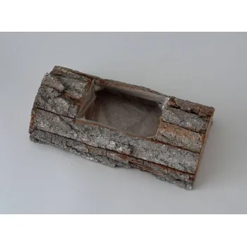 Truhlík Dřevěná dekorace - Truhlík půlený 12 x 25 cm