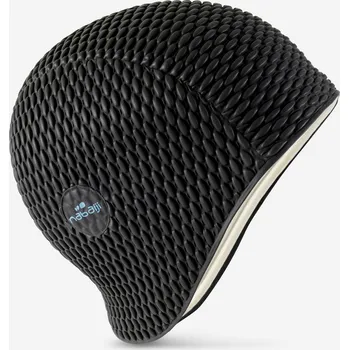 Plavecká čepice DECATHLON Plavecká čepice latexová se vzorkem univerzální velikost ČERNÁ