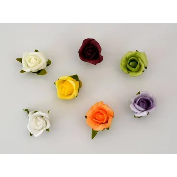 umělá květina Pěnová růžička mini 1 ks ZELENÁ