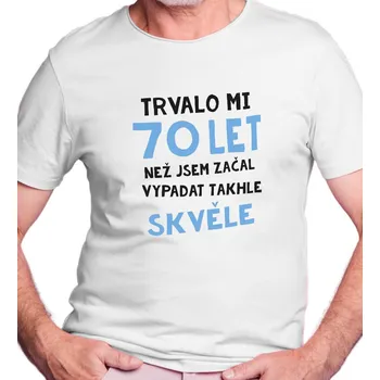 Pánské triko bílé - Trvalo mi 70 let 3XL