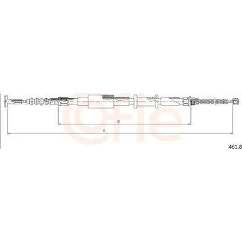 Lanko parkovací brzdy Tažné lanko, parkovací brzda COFLE 461.8