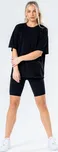 Hype Black Oversized T-Shirt and Cycle Shorts Women's Set Black 12 (M)