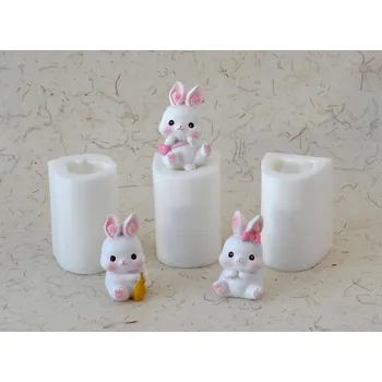 Silikonové formy - Králíčci 30 x 34 x 53 mm vzor 1 + 2 + 3