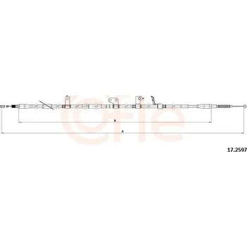 Lanko parkovací brzdy Tažné lanko, parkovací brzda COFLE 92.17.2597
