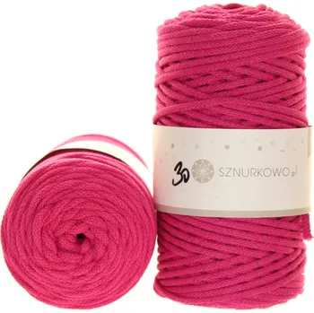 Příze Sznurkowo Bavlněná šňůra 3mm fuchsie