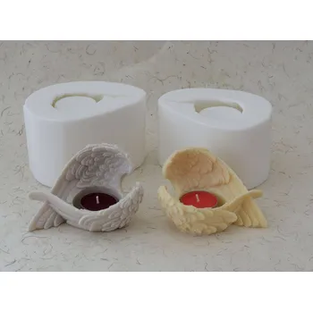 Forma na odlévání Silikonová forma - svícen Andělská křídla na čaj. svíčku LEVÝ