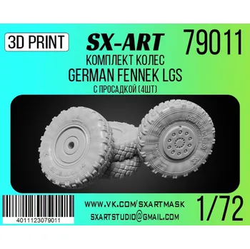 Plastikový model 1/72 German Fennek LGS sagged wheels (4 pcs.)