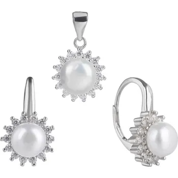 Souprava šperků Bealio BEALIO Stříbrná souprava ŘÍČNÍ PERLA kulatá 03-08258-1946