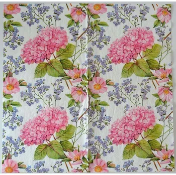 Papírový ubrousek Ubrousek na decoupage - Květiny - Hortenzie