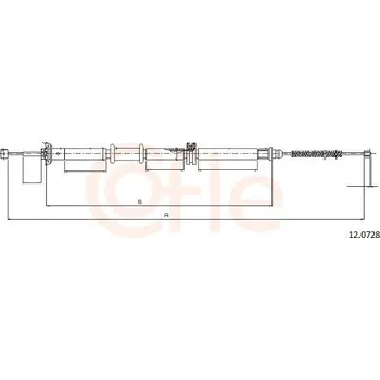 Auto-moto Tažné lanko, parkovací brzda COFLE 12.0728