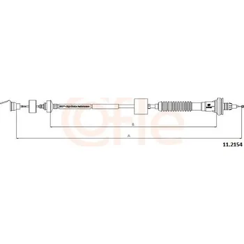 Spojkové lanko Tažné lanko, ovládání spojky COFLE 11.2154