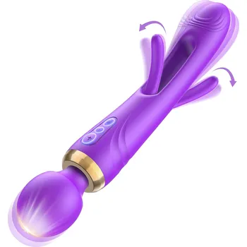 Vibrátor SuperLove Olaf 3in1 Massage Wand & Flapping Vibrator Purple