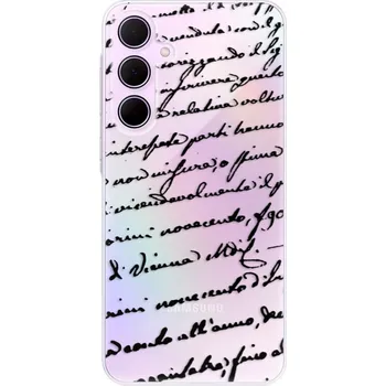 Pouzdro na mobilní telefon Odolné silikonové pouzdro iSaprio - Handwriting 01 - black - Samsung Galaxy A55 5G