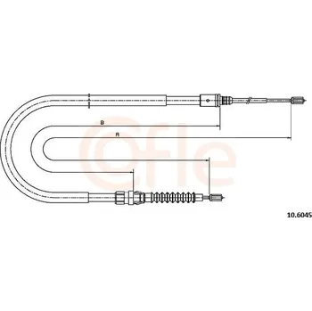 Lanko parkovací brzdy Tažné lanko, parkovací brzda COFLE 10.6045