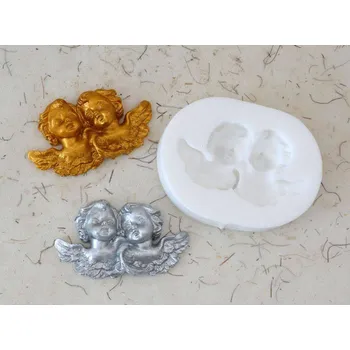 Silikonová forma - Andělský pár - reliéf 63 x 37 mm
