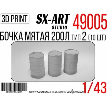 autíčko 1/43 Damaged Barrel 200l type 2 (10 pcs.)