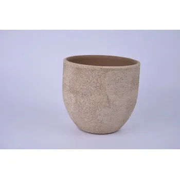 Květináč Obal na květináč keramický LISABON, pr.14x13cm, kamel|CAMEL|Ego Dekor
