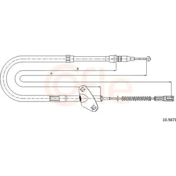 Brzdový systém Tažné lanko, parkovací brzda COFLE 10.9871