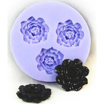 Silikonová forma - ozdoby Květ 3 ks prům. 35 mm