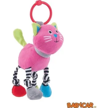 plyšák CANPOL BABIES plyšový přívěšek zvířátko s pruhovanýma nohama Kočka