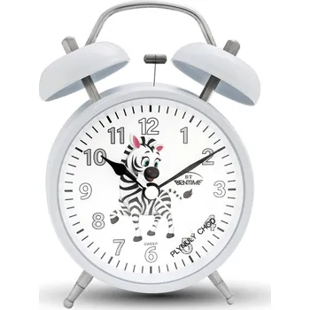Budík Bentime NB40-TB11501WZ-O - dětský budík s motivem zebry a hlasitým buzením
