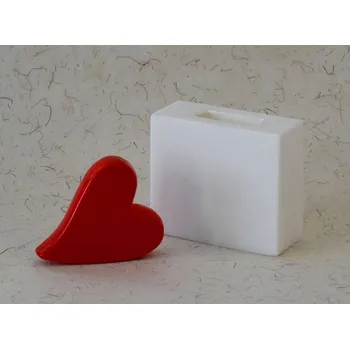 Silikonová forma - Srdíčko ploché stojící 90 x 73 x 17 mm