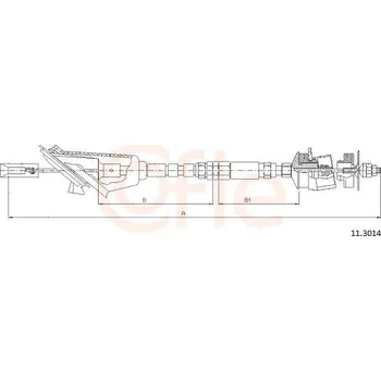 Spojkové lanko Tažné lanko, ovládání spojky COFLE 11.3014