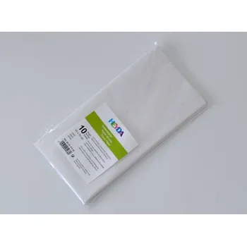 Umělecký papír Hedvábný papír BÍLÝ 50 x 70 cm (10ks)