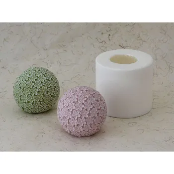 Silikonová forma - Květinová koule VELKÁ prům. 70 mm