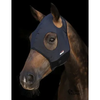 Koňská maska proti hmyzu Terapeutická maska Lami-cell -TITANIUM NO EARS- - Černá - L/Full