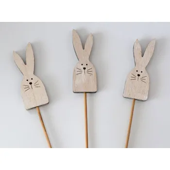 Velikonoční dekorace Zápich dřevěné dekorace - ZAJÍC