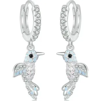 Náušnice For Silver Náušnice s Kolibříkem - Stříbro 925