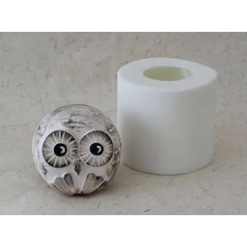 Silikonová forma - Koule Sova 3D - 110 x 100 x 100 mm