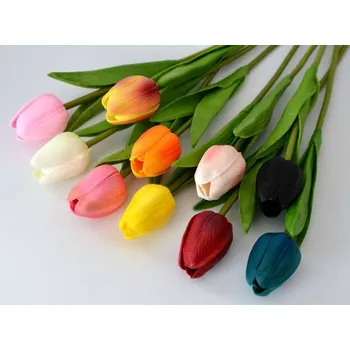 umělá květina Umělé květiny - Tulipán 1 ks TMAVĚ RŮŽOVÝ