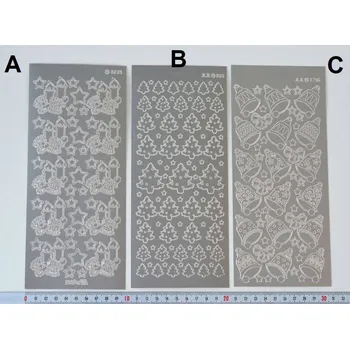 samolepka Samolepky - Kontury obrysové - STŘÍBRNÉ M