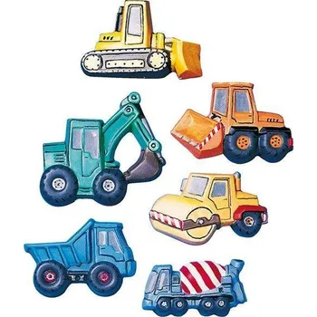 Forma na odlévání Forma na odlévání ze sádry a model. hmot - Stavební auta