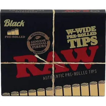 Cigaretové filtry RAW Black W-wide 18 ks