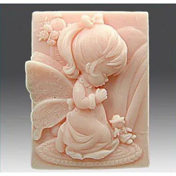 Silikonová forma - mýdlo andílek holčička 55 x 75 x 20 mm