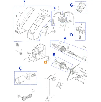 Pohon brány Nice PPD1564R02.4540 nosná hřídel šneku SOON