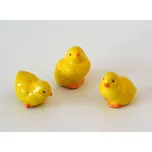 Dekorační keramické figurky - Kuřátka žlutá vzor C