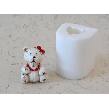 Silikonová forma - Bílý medvídek II - 38 x 30 x 50 mm